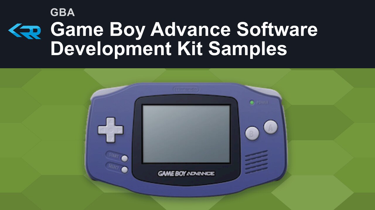 Game Boy Advance Software Development Kit Samples