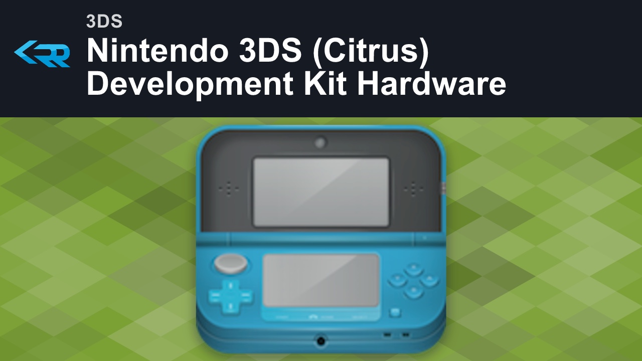Nintendo 3DS (Citrus) Development Kit Hardware