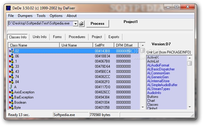 DeDe Delphi Decompiler